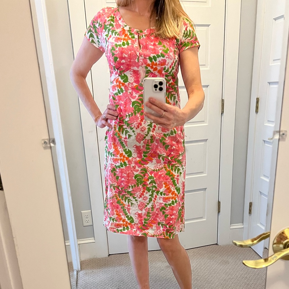 Boden Pink print cotton dress